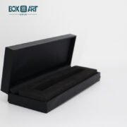 Black pen gift box, leather pen box, OEM pen box