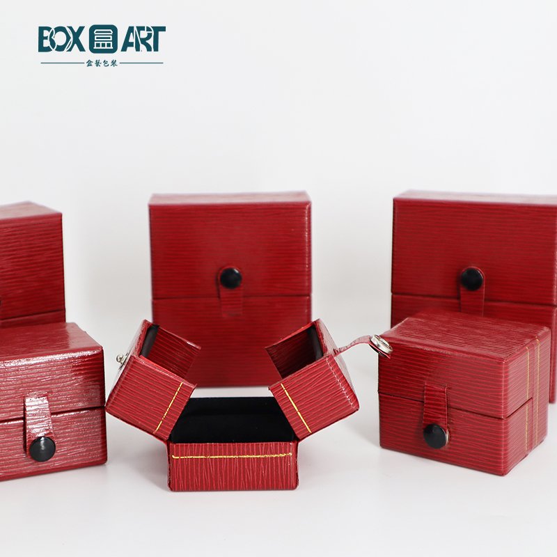 Double opening jewelry box, ring leather box, earring button box Double opening jewelry box, ring leather box, earring button box
